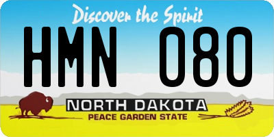 ND license plate HMN080