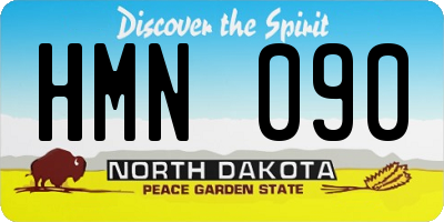 ND license plate HMN090