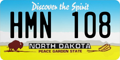 ND license plate HMN108