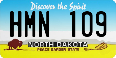 ND license plate HMN109