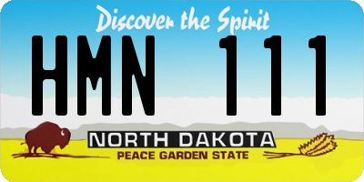 ND license plate HMN111