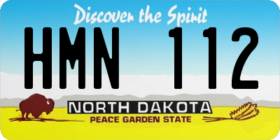 ND license plate HMN112