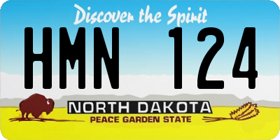 ND license plate HMN124