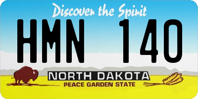 ND license plate HMN140