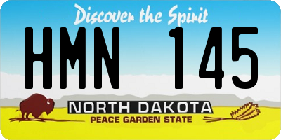 ND license plate HMN145