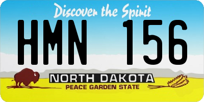 ND license plate HMN156
