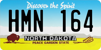 ND license plate HMN164