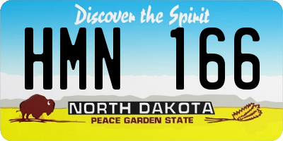 ND license plate HMN166