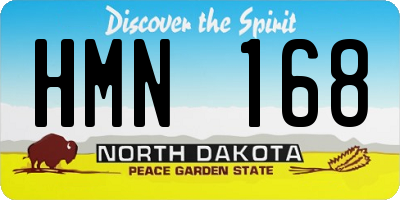 ND license plate HMN168