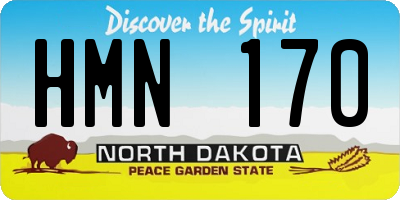 ND license plate HMN170
