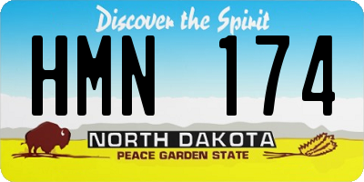 ND license plate HMN174