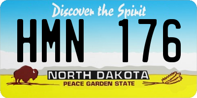 ND license plate HMN176