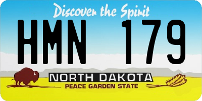 ND license plate HMN179