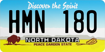 ND license plate HMN180