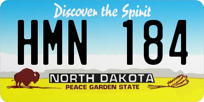 ND license plate HMN184