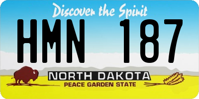 ND license plate HMN187