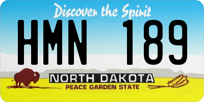 ND license plate HMN189