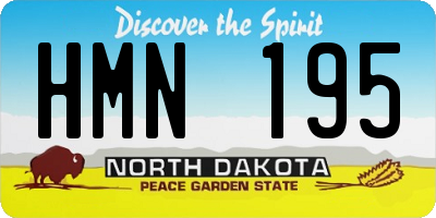 ND license plate HMN195