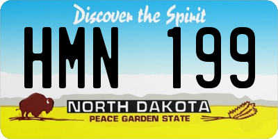 ND license plate HMN199