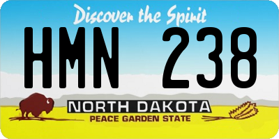 ND license plate HMN238