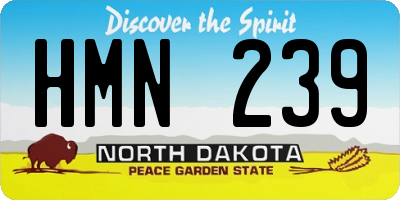 ND license plate HMN239