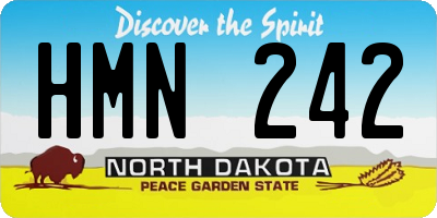ND license plate HMN242