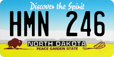 ND license plate HMN246