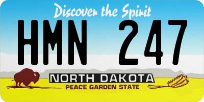 ND license plate HMN247