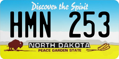 ND license plate HMN253