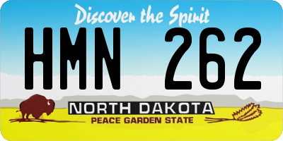 ND license plate HMN262