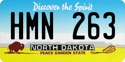 ND license plate HMN263