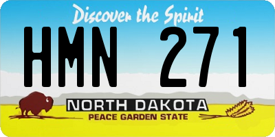 ND license plate HMN271