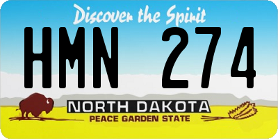 ND license plate HMN274