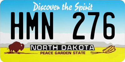 ND license plate HMN276