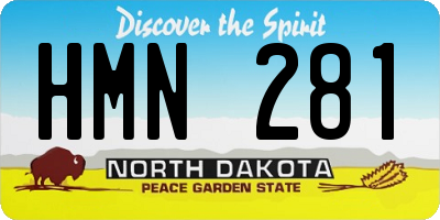 ND license plate HMN281
