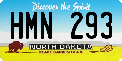 ND license plate HMN293
