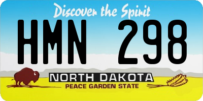 ND license plate HMN298