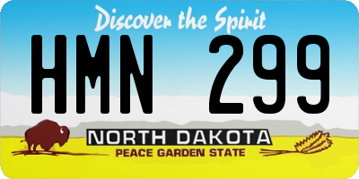 ND license plate HMN299