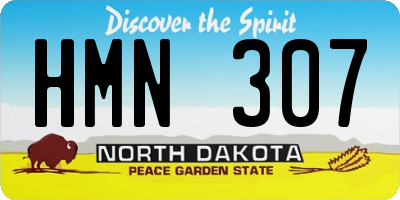 ND license plate HMN307