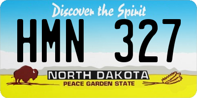 ND license plate HMN327