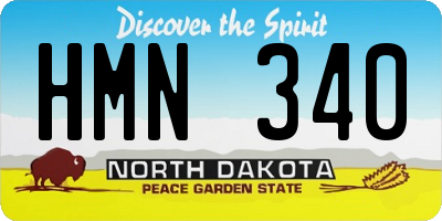 ND license plate HMN340