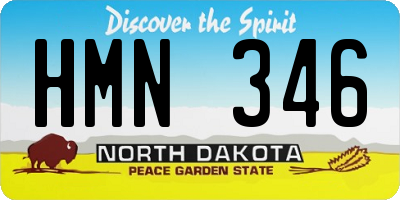 ND license plate HMN346