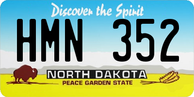 ND license plate HMN352