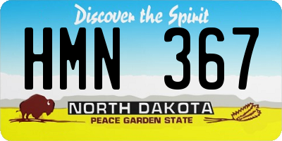 ND license plate HMN367
