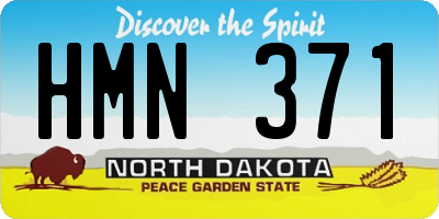 ND license plate HMN371