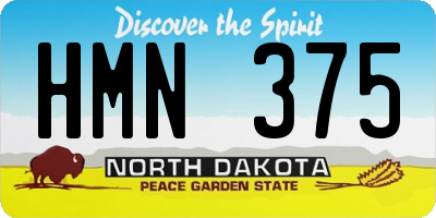 ND license plate HMN375