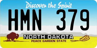 ND license plate HMN379