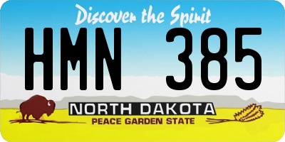 ND license plate HMN385