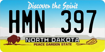 ND license plate HMN397