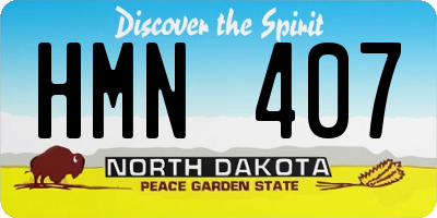 ND license plate HMN407